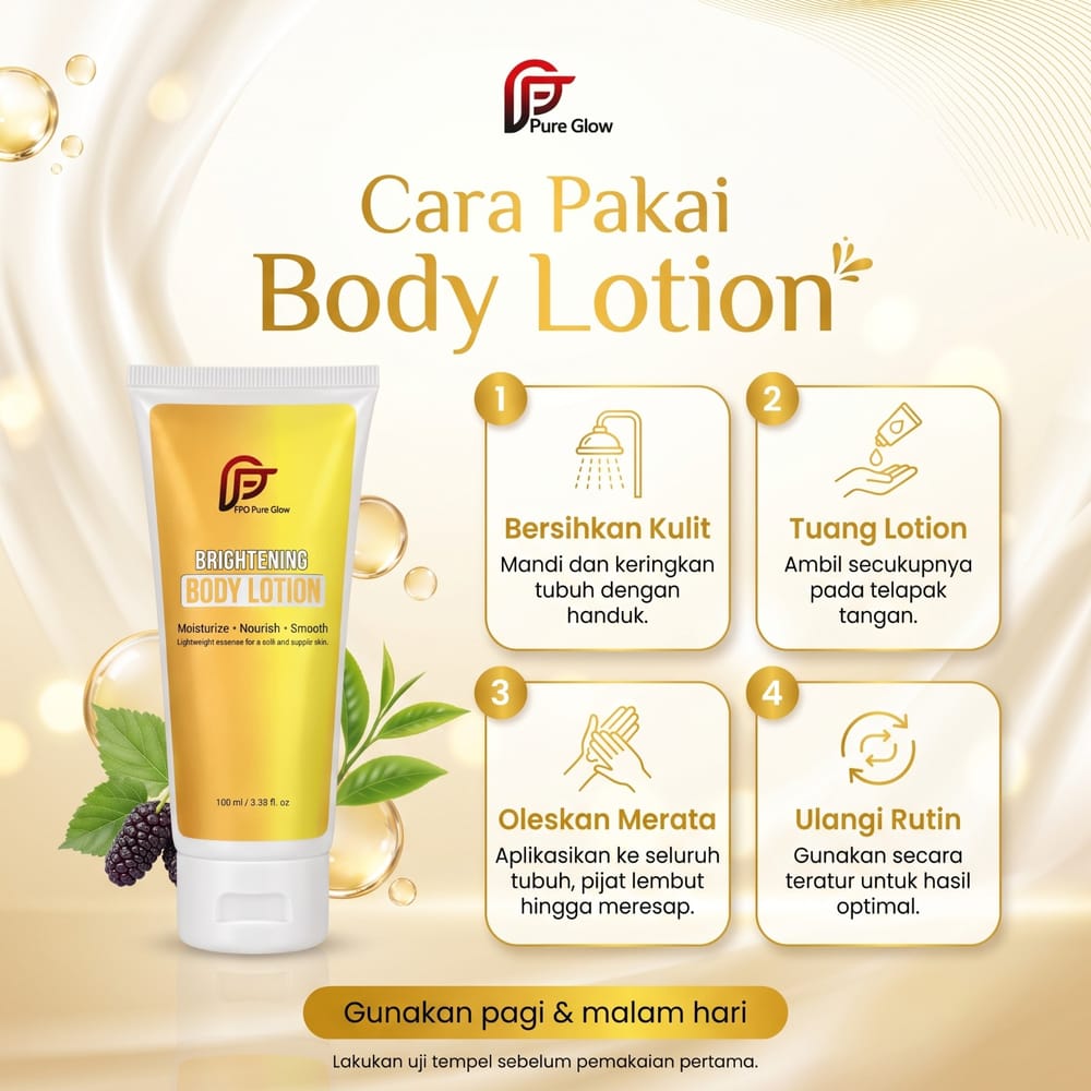 Cara pakai Brightening Body Lotion