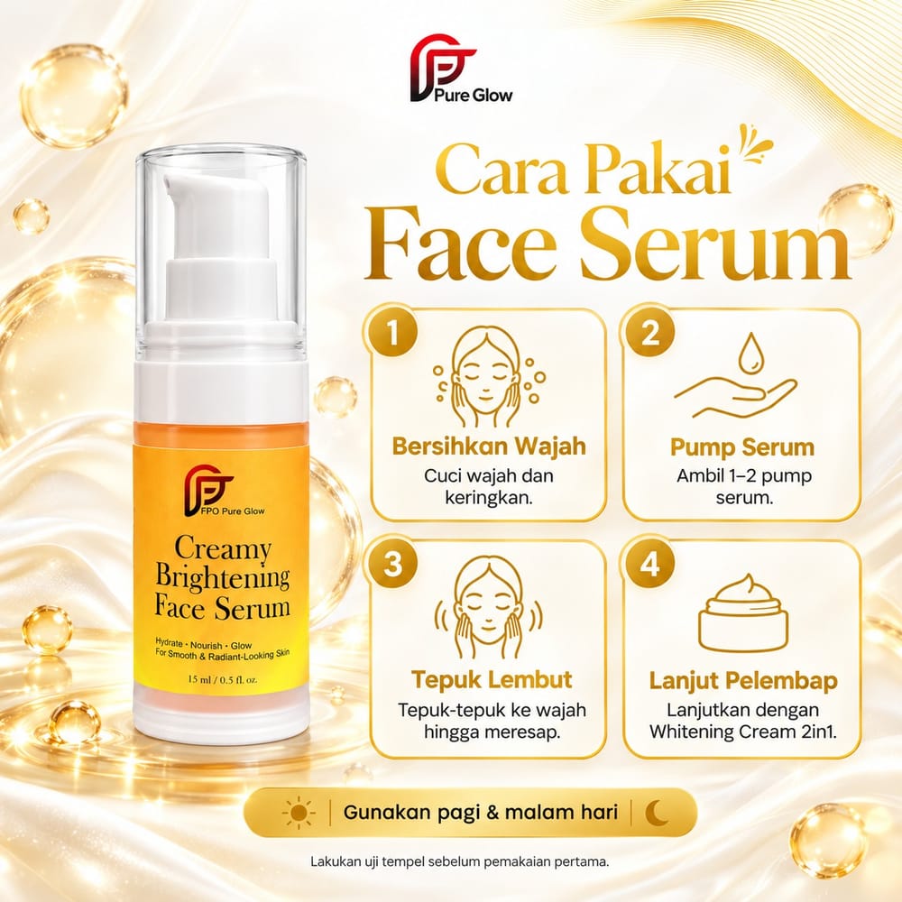 Cara pakai Creamy Brightening Face Serum