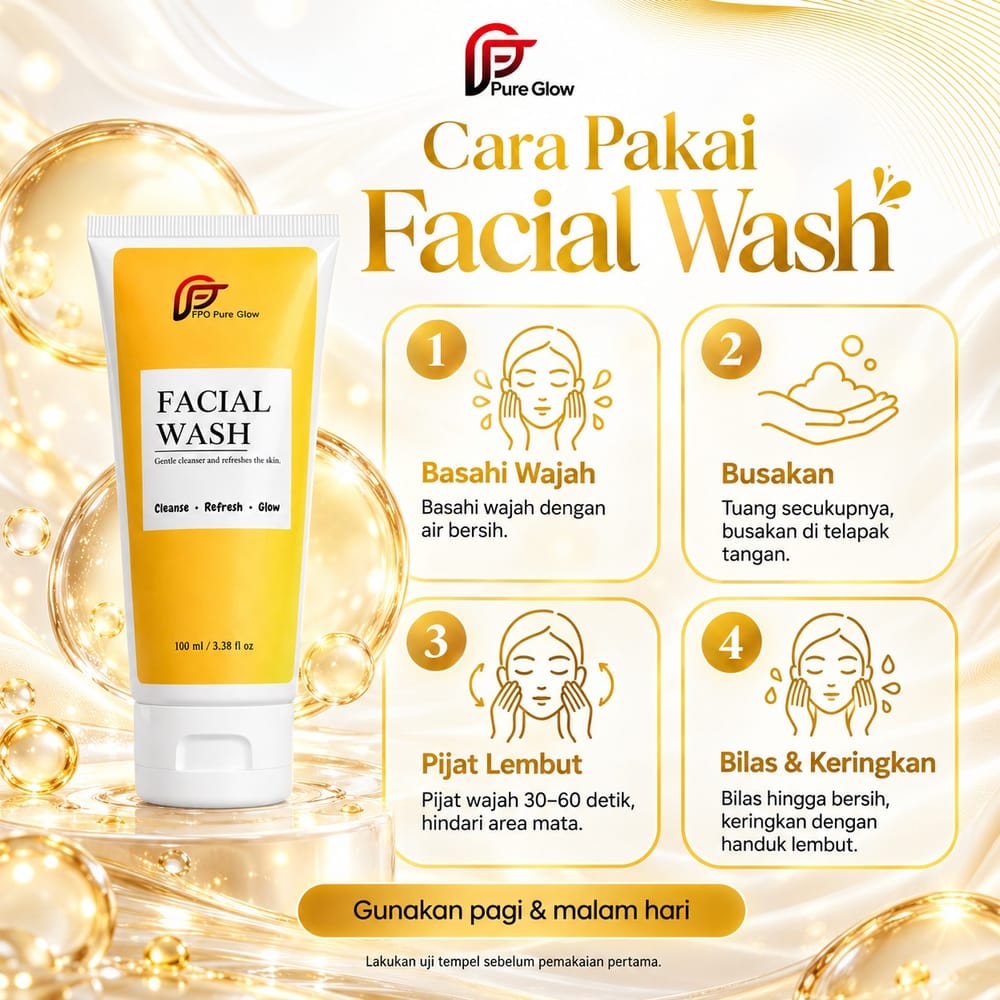 Cara pakai Facial Wash