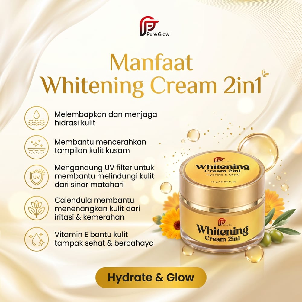 Manfaat Whitening Cream 2in1