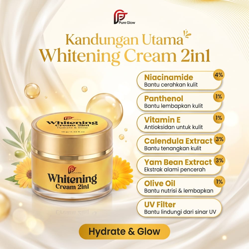 Kandungan utama Whitening Cream 2in1
